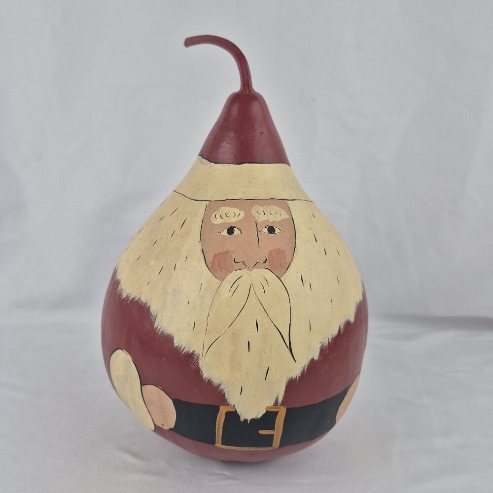 Hand-painted Santa Gourd Christmas Decoration